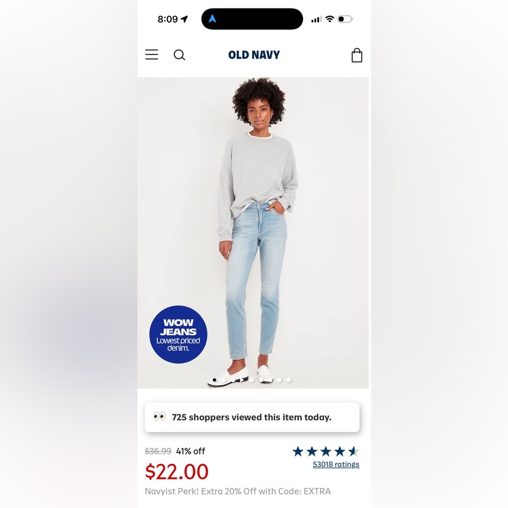 Old Navy Light Wash Straight Leg Jeans
